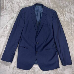 Boss Hugo Boss Men's Blazer Reda Super 110 Woven in Italy Navy - Size US 44L